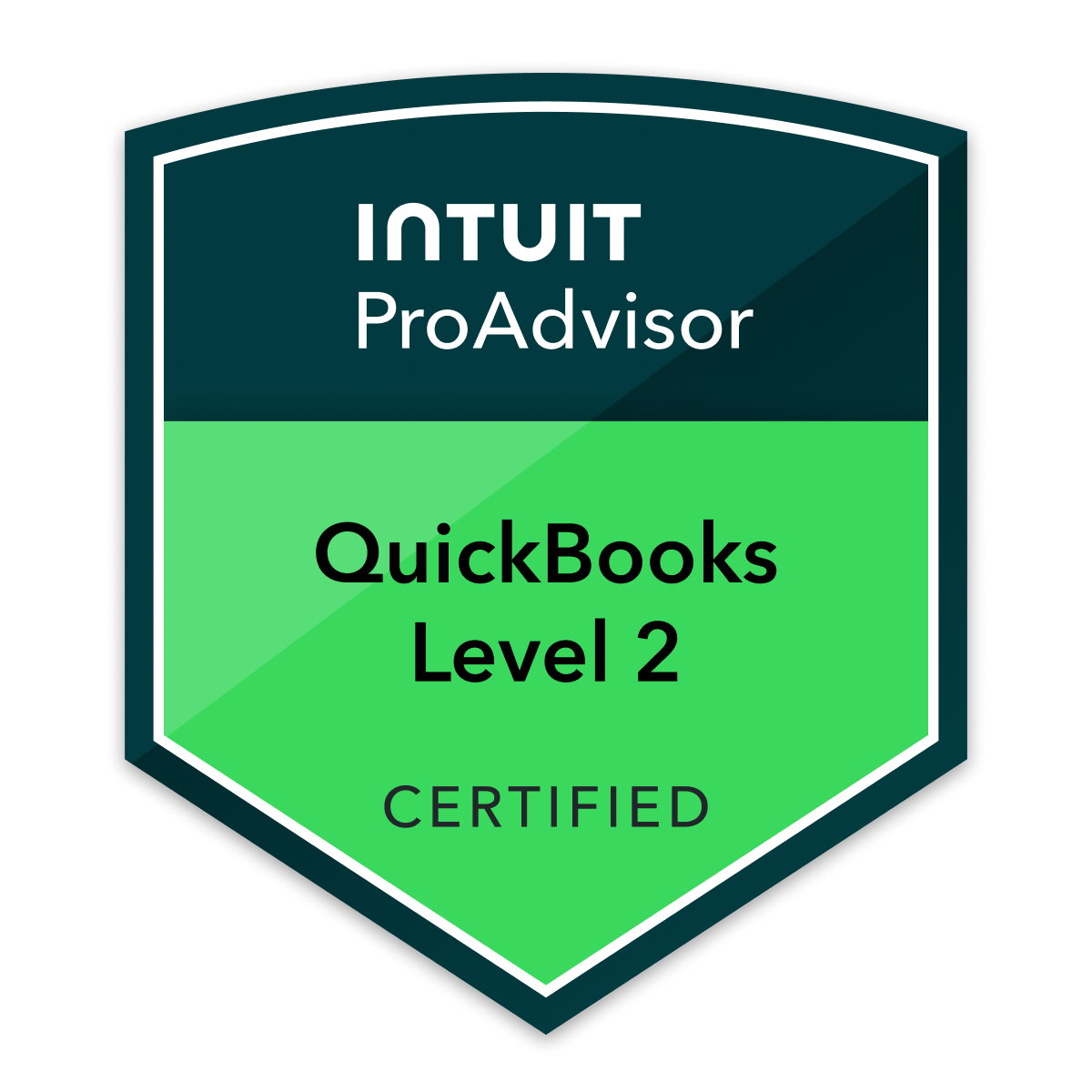 Intuit ProAdvisor QuickBooks Level 2 Certified badge